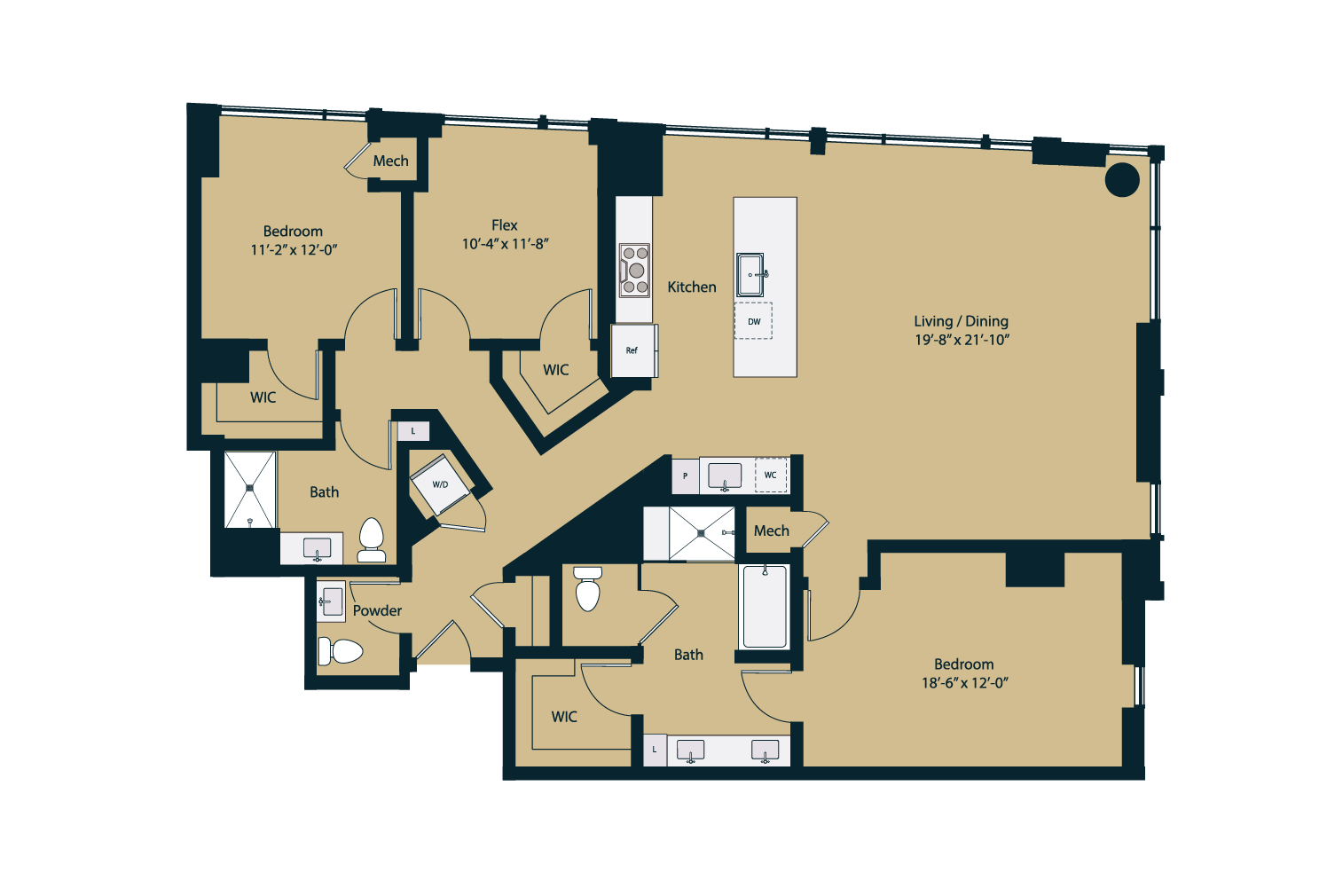 Floor plan layout diagram for PH4